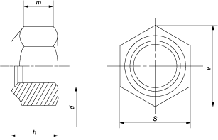 Схема стандарта DIN 985 (чертеж)