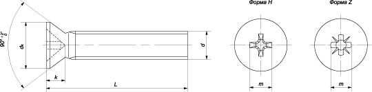 Схема стандарта DIN 965 (чертеж)